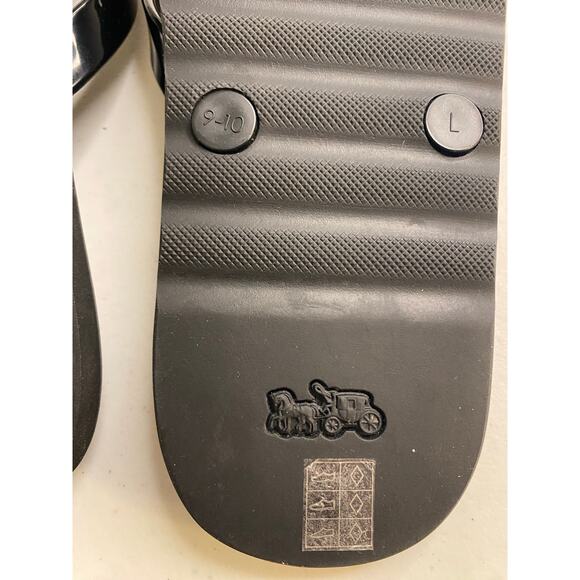 Womens Coach Zayn Black Flip Flop Sandals Size Large 9 10 Rubber Coated - Picture 12 of 14